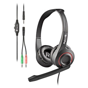 AURICULAR + MICROFONO NGS MSX10PRO JACK 3.5 NEGROS
