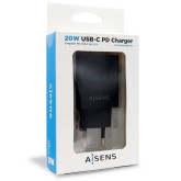 CARGADOR PARED AISENS 1XUSB TIPO-C  20W  ASCH-1PD20-BK