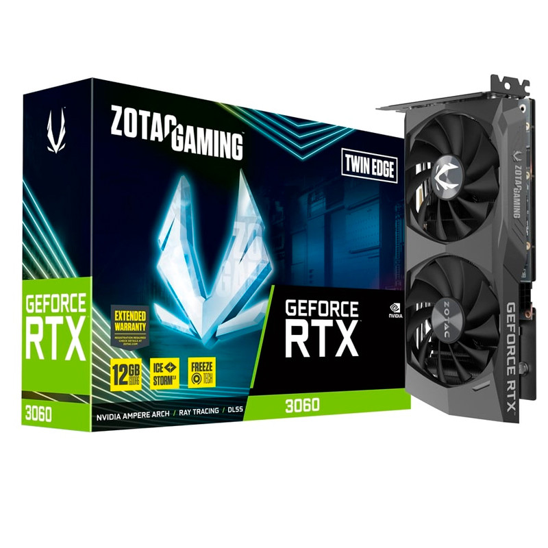 VGA ZOTAC GEFORCE RTX 3060 TWIN EDGE NVIDIA 12 GB GDDR6