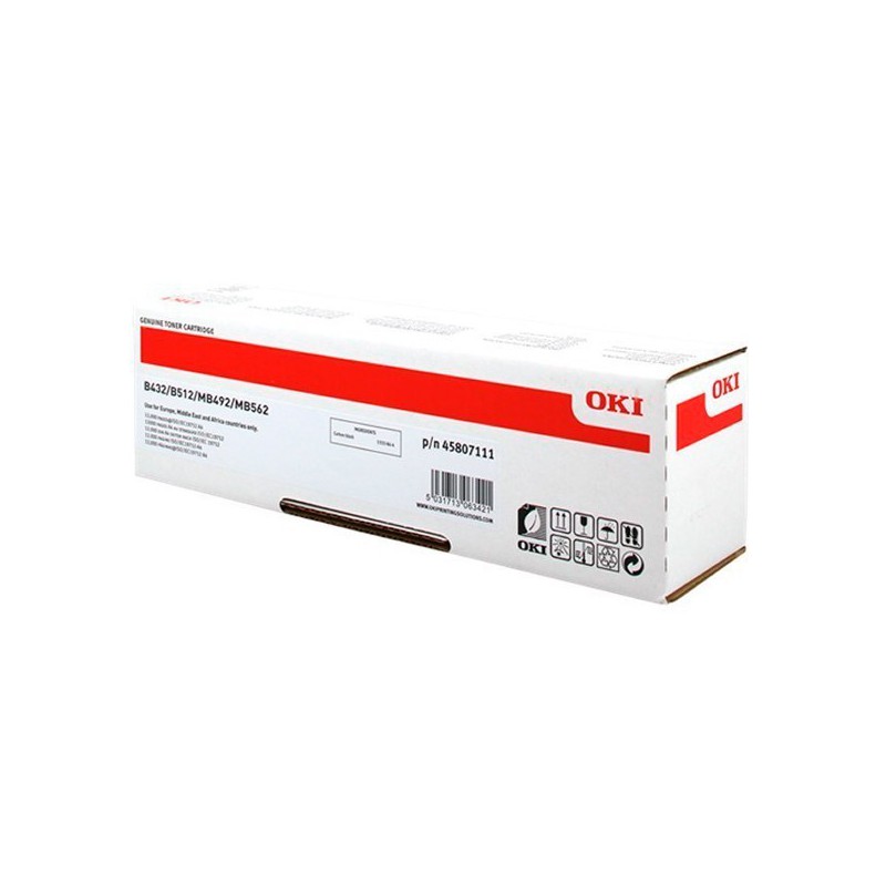 TONER OKI ORIG. B432 B512 MB492 MB562  NEGRO 12.000 PAG.