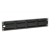 PATCH PANEL 19" PHASAK CAT.6 UTP DUAL 48P. 2U NEGRO PU2849