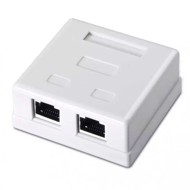 CAJA SUPERFICIE CAT.6 UTP 2X RJ45 BLANCA LB3412