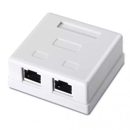CAJA SUPERFICIE CAT.6 UTP 2X RJ45 BLANCA LB3412