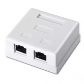 CAJA SUPERFICIE CAT.6 UTP 2X RJ45 BLANCA LB3412