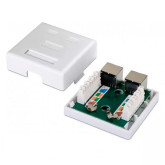 CAJA SUPERFICIE CAT.6 UTP 2X RJ45 BLANCA LB3412