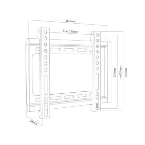 SOPORTE APPROX PARED FIJO TV APPST09 17"-42"