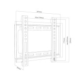 SOPORTE APPROX PARED FIJO TV APPST09 17"-42"