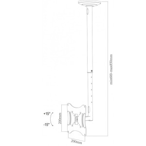 SOPORTE APPROX TECHO PARA TV APPSTT01 17-42"