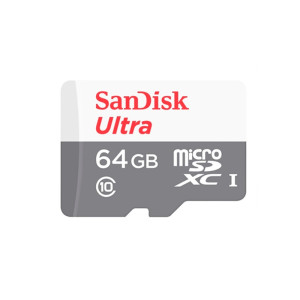 MICRO SD XC SANDISK ULTRA 64GB CL10 + ADAPTADOR