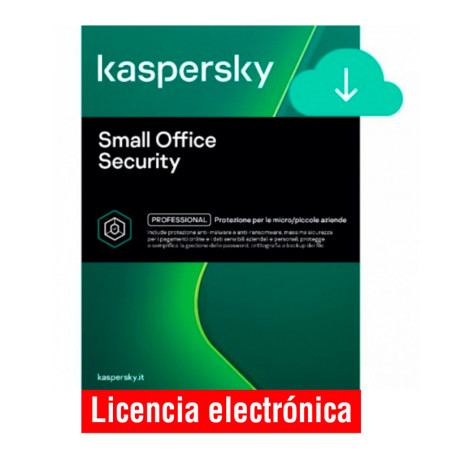 SOFT.KASPERSKY ELEC.SMALL OFF.SEC. 2 SERV + 15 DISP. 1 AÑO 