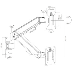 SOPORTE APPROX PARED PARA  MONITOR APPST20WH