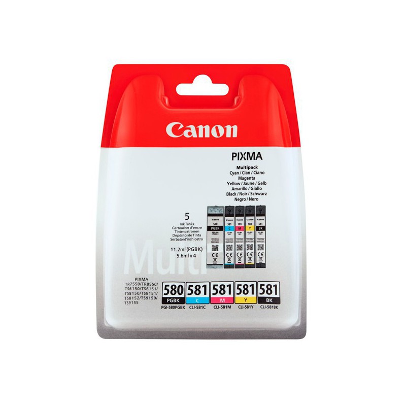 MULTIPACK CANON ORIG.PGI580BK+CLI581K/C/M/Y(2078C006)