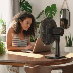 VENTILADOR SOBREMESA ESPOT 35W ASPAS 12"  NEGRO