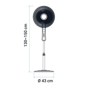 VENTILADOR DE PIE ZERMATT 3050W BLANCO