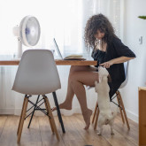 VENTILADOR SOBREMESA ESPOT 35W ASPAS 12" BLANCO