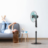 VENTILADOR DE PIE ZERMATT 7045B NEGRO