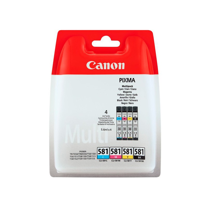 INK JET CANON ORIG. CLI-581 PACK 4 COLORES 2103C005