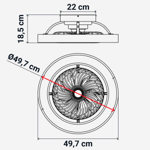 VENTILADOR DE TECHO XALOC 7048W BLANCO