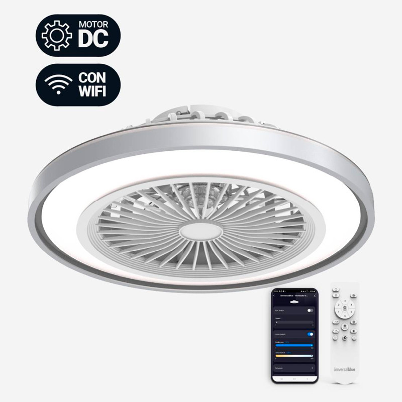 VENTILADOR DE TECHO LESTE 7050W BLANCO Y PLATEADO