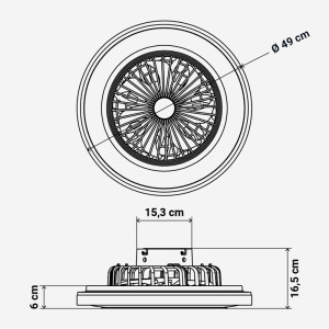 VENTILADOR DE TECHO LESTE 7050W BLANCO Y PLATEADO