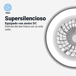 VENTILADOR DE TECHO LESTE 7050W BLANCO Y PLATEADO