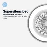 VENTILADOR DE TECHO LESTE 7050W BLANCO Y PLATEADO