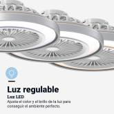 VENTILADOR DE TECHO LESTE 7050W BLANCO Y PLATEADO