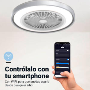 VENTILADOR DE TECHO LESTE 7050W BLANCO Y PLATEADO