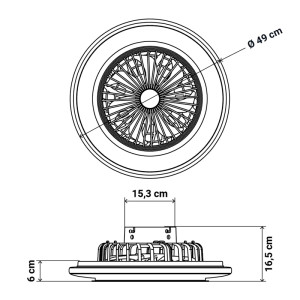 VENTILADOR DE TECHO KONA 7050W BLANCO Y PLATEADO
