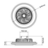 VENTILADOR DE TECHO KONA 7050W BLANCO Y PLATEADO
