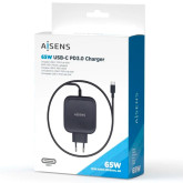 CARGADOR PARED AISENS 1XUSB TIPO-C/ 65W ASCH-1PD65WL-BK