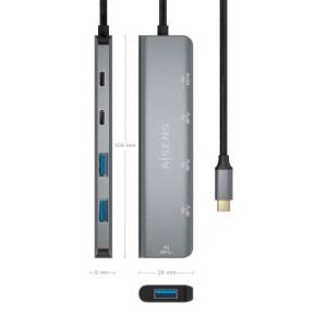 HUB USB TIPO C AISENS A109-0857 USB-A X2 USB-C X2 PD 