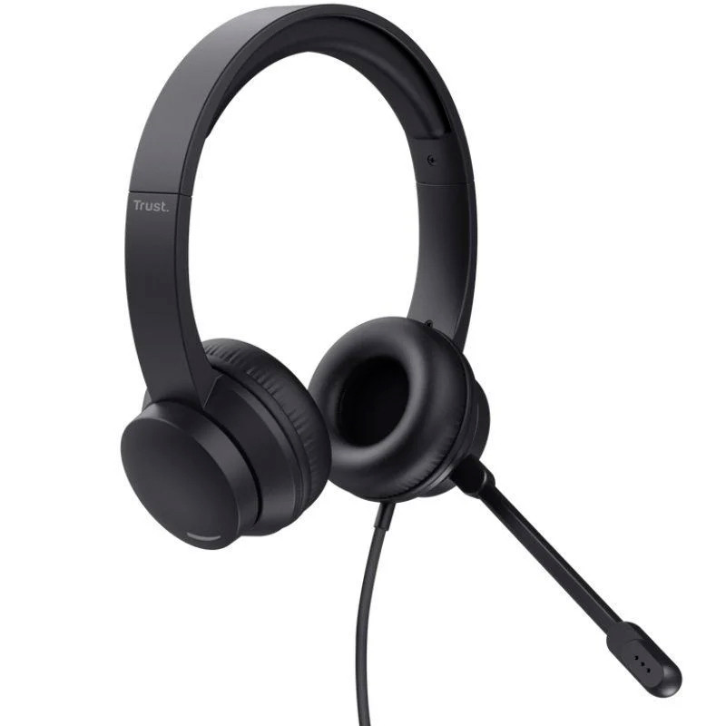 AURICULARES TRUST HS-201 ON-EAR MICROF NEGR