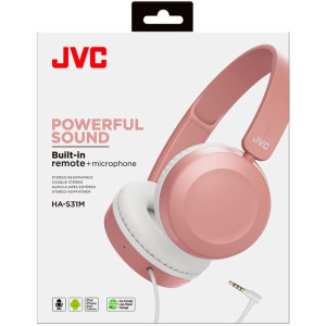 AURICULAR JVC HA-S31M MICRÓFONO CABLE JACK 3.5MM ROSA