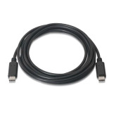 CABLE AISENS USB 2.0 3A, TIPO USB-C/M-USB-C/M, NEGRO, 1.0M