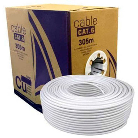 BOBINA CABLE RJ45 UTP 305 M CAT.6 SOLIDO SIN HALO PHR652