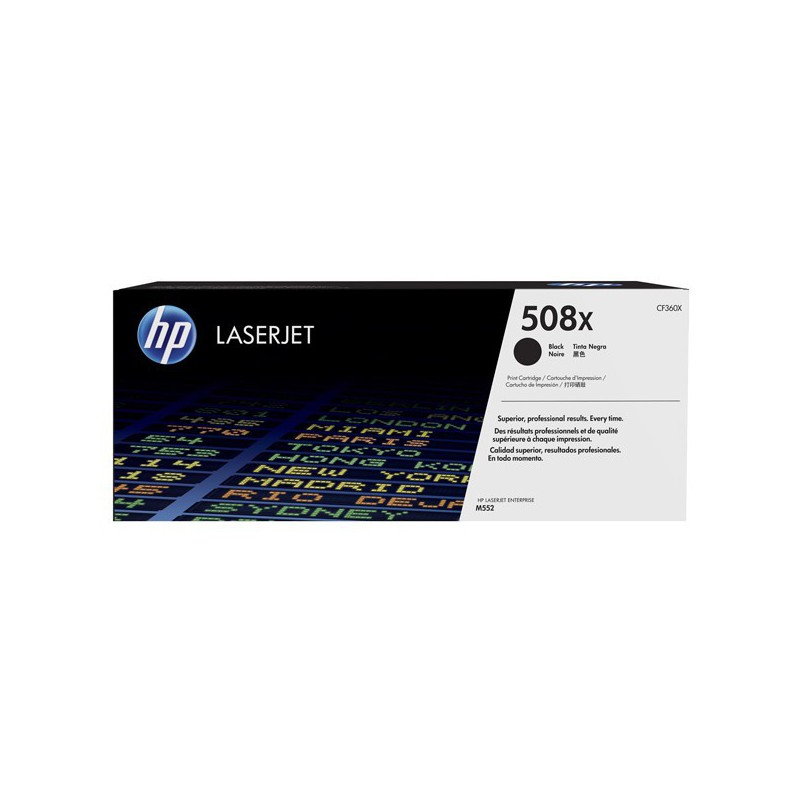 TONER HP ORIG. CF360X 508X NEGRO 12.500 PAG