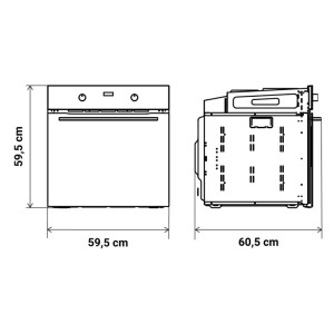 HORNO MULTIFUNCIÓN JASAMA 6070BD CRISTAL DIGITAL NEGRO 70 L 