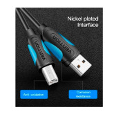 CABLE VENTION IMPRESORA USB TIPO-B MACHO- MACHO 3 METROS