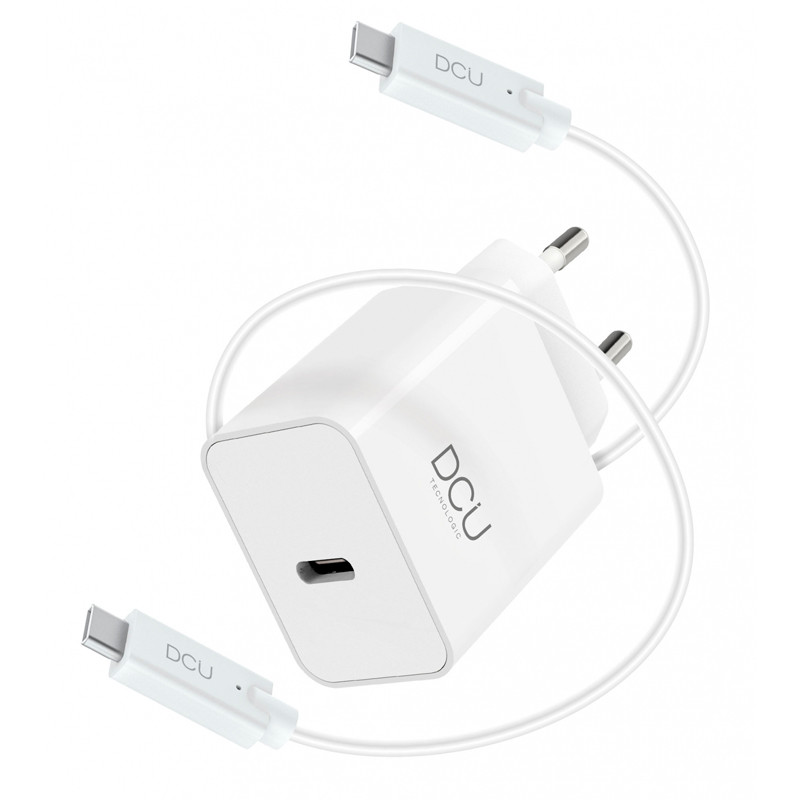 CARGADOR PARED DCU USB TIPO C 30W ALTA CALIDAD BLANCO 