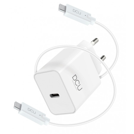 CARGADOR PARED DCU USB TIPO C 30W ALTA CALIDAD BLANCO 