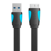 CABLE VENTION  USB 3.0 MICROUSB M USB M 0.25CM AZUL Y NEGRO
