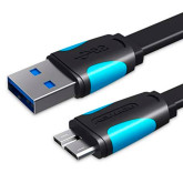 CABLE VENTION  USB 3.0 MICROUSB M USB M 0.25CM AZUL Y NEGRO