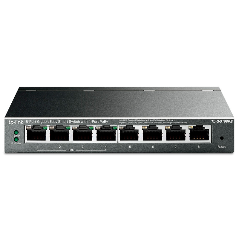 SWITCH TP-LINK DE 8 PUERTOS GIGABIT  4 PUERTOS POE