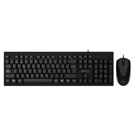 TECLADO+ RATON APPROX USB APPMX235 NEGRO