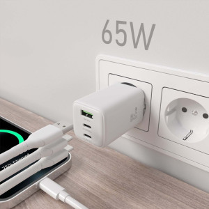 CARGADOR AISENS ASCH-65W3P041-W 2XUSB TIPO-C 65W