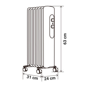 RADIADOR ACEITE MATIRA 7015W BLANCO 1500W 7 ELEMENTOS