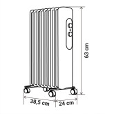 RADIADOR ACEITE MATIRA 7020W BLANCO 2000W 9 ELEMENTOS