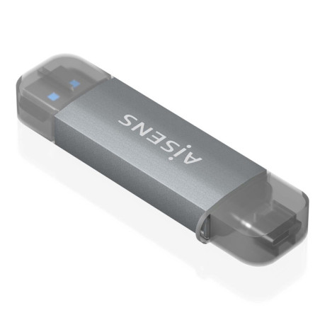LECTOR DE TARJETAS EXTERNO AISENS ASCR-2AC08-GR/ USB-C /3.1