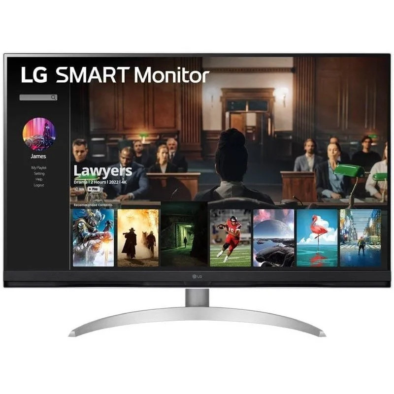 MONITOR LG 31.5" 32SQ700S-W 4K  SMART TV MULTIMEDIA BLANCO